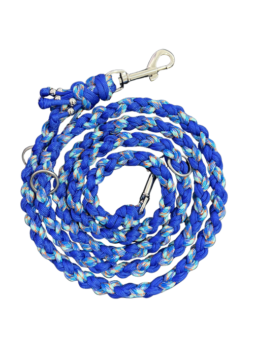 Paracord Hundeleine - Blau Mix