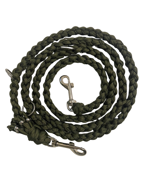 Paracord Hundeleine - Oliv